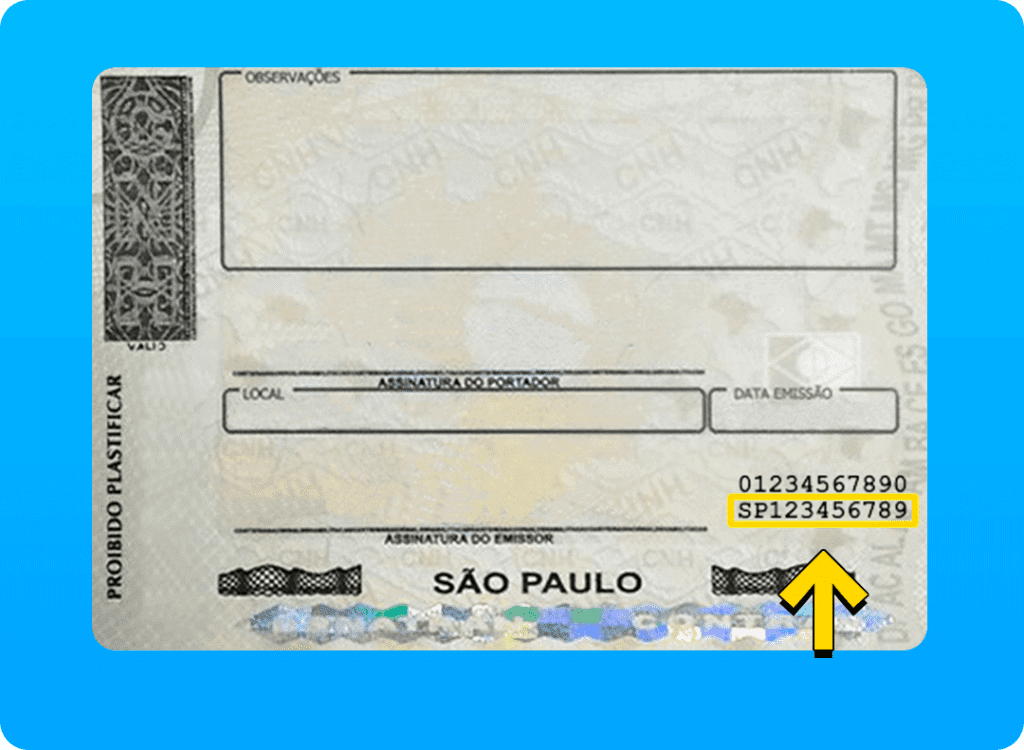 Número do RENACH da CNH
