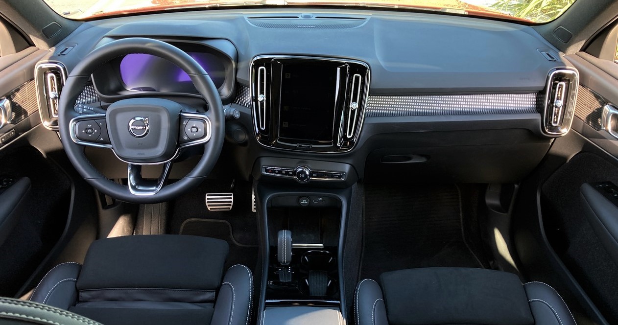 Interior do XC40 Pure Electric