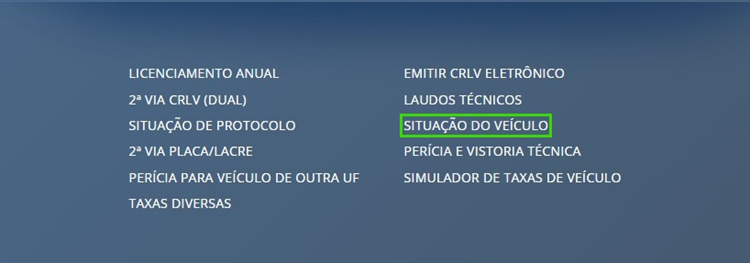 Situação do Veículo