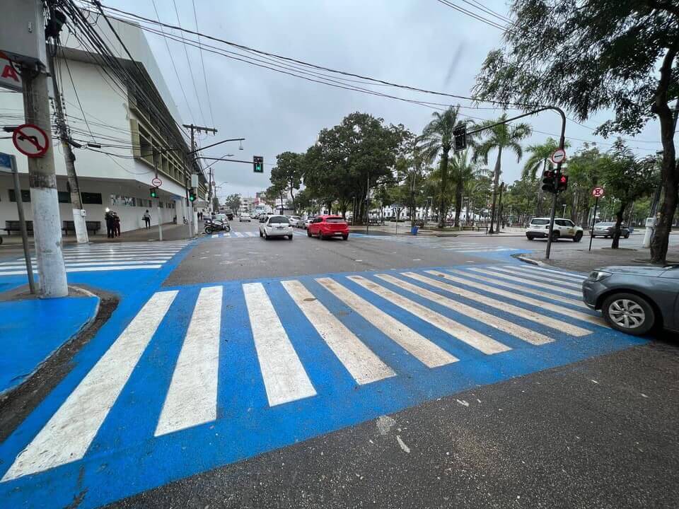 imagem da faixa de pedestre azul de Rio Branco-AC | Consulta Placa